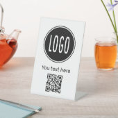 ビジネスパーソナライズされたプロモーションロゴ、qrコード 台座サイン (インサイチュ)