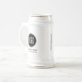 ビジネスパーソナライズされたプロモーションロゴMu ビールジョッキ (正面左)