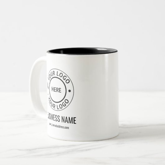 ビジネスパーソナライズされたプロモーション用ロゴ2トーン ツートーンマグカップ (正面左)