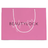 ビジネスパーソナライズされたプロモーション/ショッピングピンク ラージペーパーバッグ (正面)