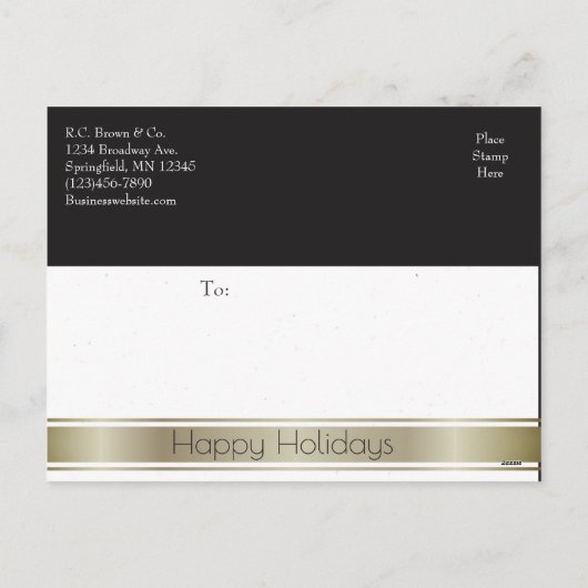 ビジネスパーソナライズされたホリディグリーティングジョイ シーズンポストカード (裏面)