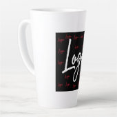 ビジネスパーソナライズされたマーケティングのプロモーションロゴ カフェラテマグ (左アングル)