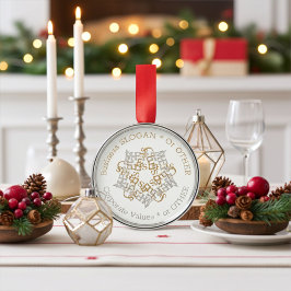 ビジネスパーソナライズされたメリー企業のクリスマス メタルオーナメント