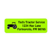ビジネスパーソナライズされたメールカントリーファームトラクター ラベル (正面)