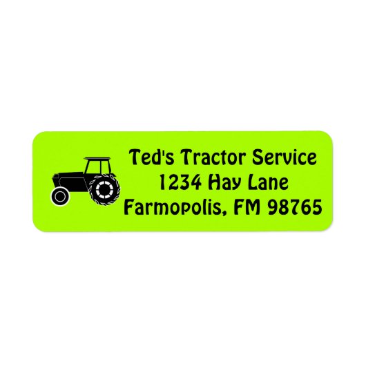 ビジネスパーソナライズされたメールカントリーファームトラクター ラベル (正面)