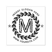 ビジネスパーソナライズされたモノグラムラウンド セルフインキングスタンプ (デザイン)