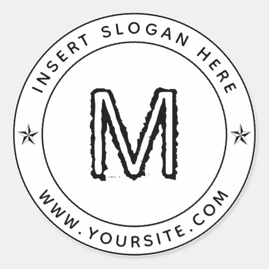 ビジネスパーソナライズされたモノグラムラウンド ラウンドシール (正面)