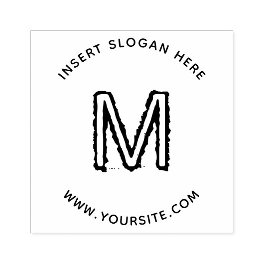 ビジネスパーソナライズされたモノグラムラウンド ラバースタンプ (インプリント)