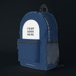 ビジネスパーソナライズされたロゴおよび文字社員 プリントバックパック<br><div class="desc">会社のロゴとプロフェッショナル文字を追加して、こののバックパックを簡単にパーソナライズすカスタムる。ビジネス名、スローガン、ソーシャルメディア、Webサイトやその他の情報を追加したり、削除したりすることができます。サンセリフシンプルフォントを搭載したネイビモダンー・ブルーとホワイトのとデザイン澄んで、プロフェッショナルとエディな外観を実現。従業員、顧客、お祝い、トレードショーのプロモーションのギフトとして完璧に企業のなるものだ。バックパックはカスタマイズ任意の色と任意のフォントである。最小なし。クラシックネイビーブルー |ロパーソナライズされたゴと企業の文字モダン印刷バックパックの従業員のロカスタムゴ、文字、スローガン、Webサイト印刷バックパック</div>