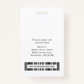 ビジネスパーソナライズされたロゴと従業員の写真ID バッジ (裏面)