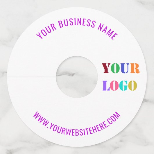 ビジネスパーソナライズされたロゴと文字ワイングラスラベル ワイングラスタグ (裏面)