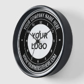 ビジネスパーソナライズされたロゴと文字時計 壁時計 (傾斜)
