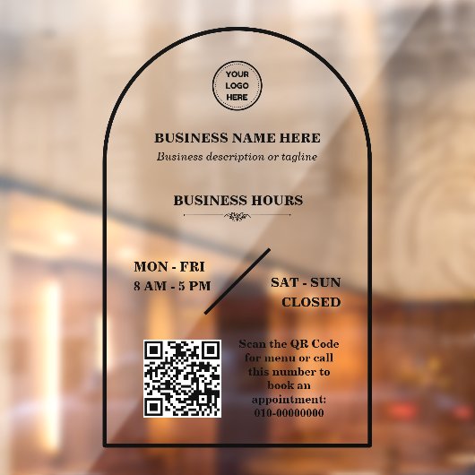 ビジネスパーソナライズされたロゴオープンストア時間ドア ウィンドウサイン (シート2)