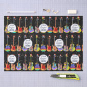 ビジネスパーソナライズされたロゴギタークリスマス 薄葉紙 (クラフト)