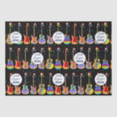 ビジネスパーソナライズされたロゴギタークリスマス 薄葉紙 (正面)