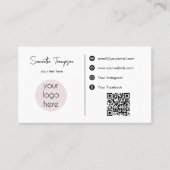 ビジネスパーソナライズされたロゴソーシャルメディアQRコード 名刺 (正面)