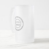 ビジネスパーソナライズされたロゴブランド企業の フロストグラスビールジョッキ (正面左)