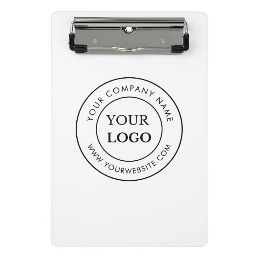 ビジネスパーソナライズされたロゴブランド企業の ミニクリップボード (正面)