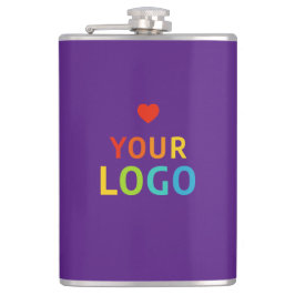 ビジネスパーソナライズされたロゴ付き紫色のフラスコ フラスク