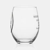 ビジネスパーソナライズされたロゴ名アドレスWebサイト ステムなしワイングラス (左)