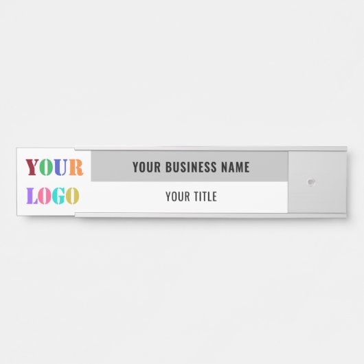 ビジネスパーソナライズされたロゴ名ドアの署名テンプレート サインプレート (正面)