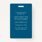 ビジネスパーソナライズされたロゴ従業員の写真ID バッジ (裏面)