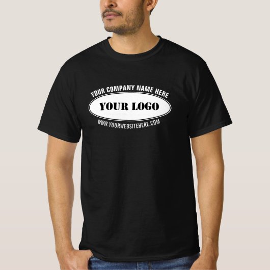ビジネスパーソナライズされたロゴ文字会社Tシャツ Tシャツ (正面)