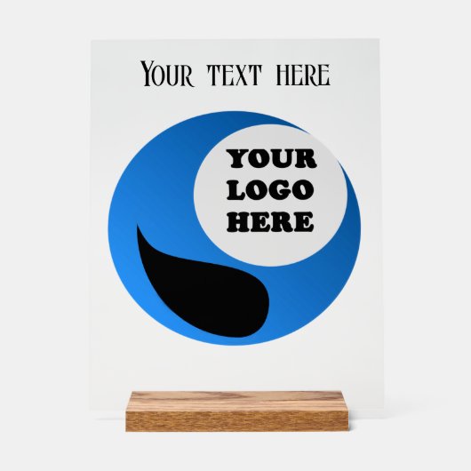 ビジネスパーソナライズされたロゴ アクリルサイン (正面)