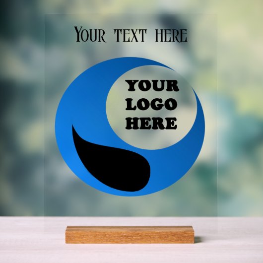 ビジネスパーソナライズされたロゴ アクリルサイン (ニュートラル)