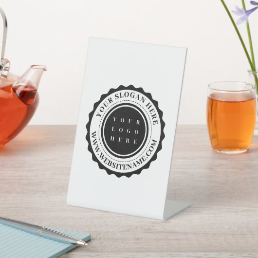 ビジネスパーソナライズされたロゴ 台座サイン (インサイチュ)