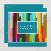 ビジネスパーソナライズされたロゴ、抽象芸術アートカード セーブザデート (正面/裏面)