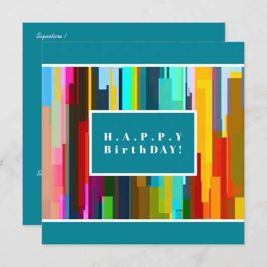 ビジネスパーソナライズされたロゴ、抽象芸術アートカード セーブザデート (正面/裏面)