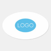 ビジネスパーソナライズされたロゴ 楕円形シール (正面)