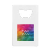 ビジネスパーソナライズされたロゴQRコードURLテンプレート クレジットカード栓抜き (正面)