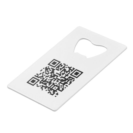 ビジネスパーソナライズされたロゴQRコードURLテンプレート クレジットカード栓抜き (裏面アングル)