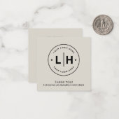 ビジネスパーソナライズされたロゴQRサンキューカード ノートカード (正面/裏面インサイチュ)