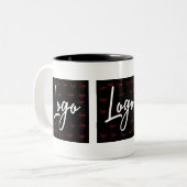 ビジネスパーソナライズされた会社のプロモーションロゴ ツートーンマグカップ (正面左)