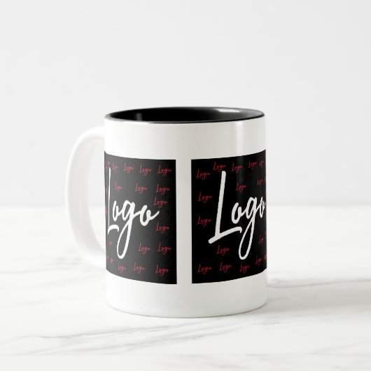 ビジネスパーソナライズされた会社のプロモーションロゴ ツートーンマグカップ (正面左)