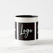 ビジネスパーソナライズされた会社のプロモーションロゴ ツートーンマグカップ (中央)