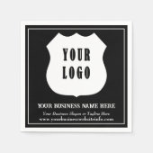 ビジネスパーソナライズされた会社のロゴ スタンダードカクテルナプキン (正面)