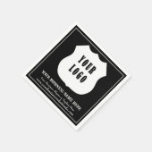 ビジネスパーソナライズされた会社のロゴ スタンダードカクテルナプキン (角)