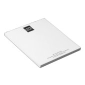 ビジネスパーソナライズされた会社のロゴ ノートパッド (アングル)