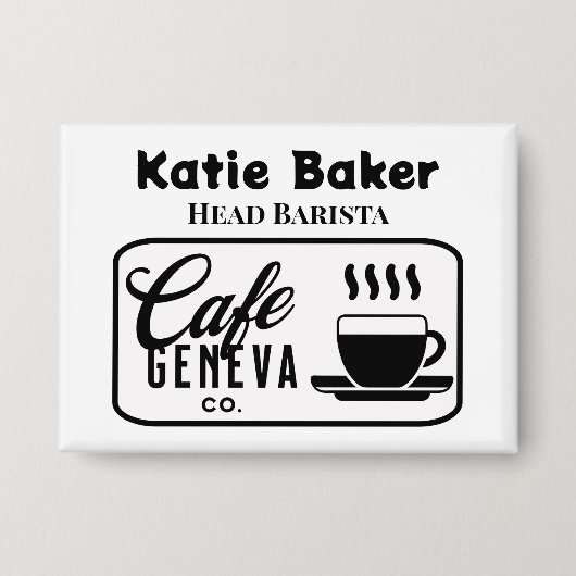 ビジネスパーソナライズされた名タグ 缶バッジ (正面)