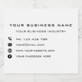 ビジネスパーソナライズされた名文字情報ボトルラベル ビールラベル (シングルラベル)