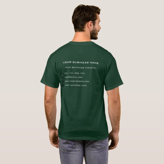 ビジネスパーソナライズされたTシャツお名前文字情報 Tシャツ (裏面フル)