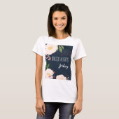 ビジネスパーソナライズされたTシャツベビーピンクコスモスオン Tシャツ (正面フル)