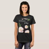 ビジネスパーソナライズされたTシャツベビーピンクコスモスオン Tシャツ (正面フル)