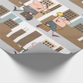 ビジネスパーソンが市内で会う ラッピングペーパー