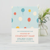 ビジネスパーティー招待状の吹きモダン出し 招待状 (スタンド正面)