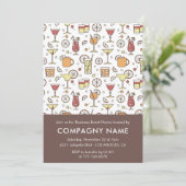 ビジネスパーティー招待状カクテルパターン 招待状 (スタンド正面)